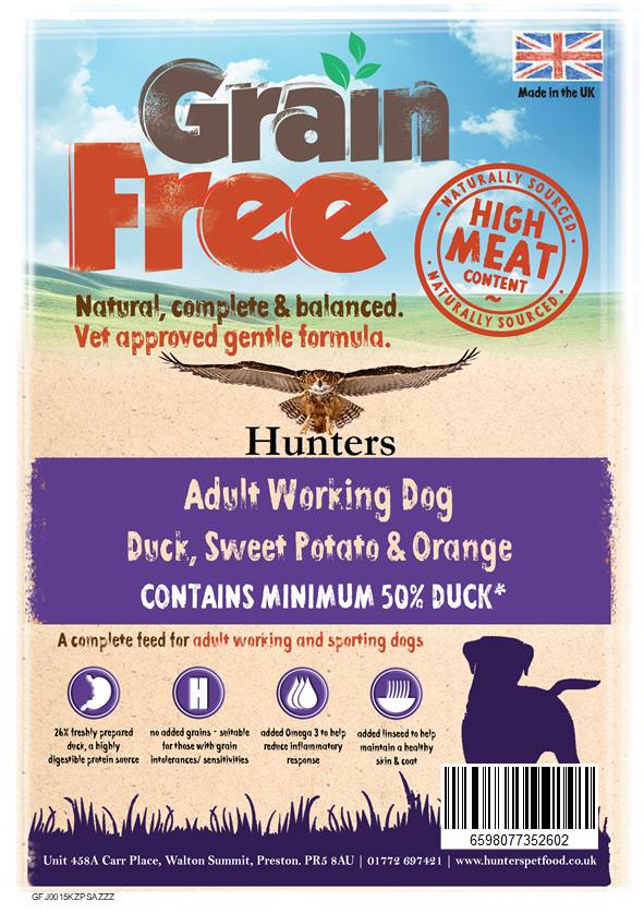 View of Grain Free Duck - Adult Dog - Hunters Quality Pet Foods