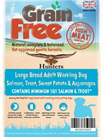 Grain Free Large Breed working dog Salmon with Trout